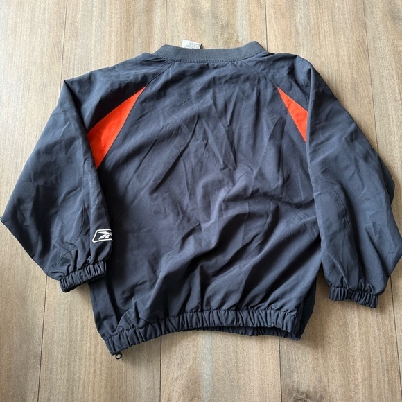 Vtg 90s Y2K NFL Chicago Bears windbreaker pullover jacket navy orange size small - Picture 3 of 5